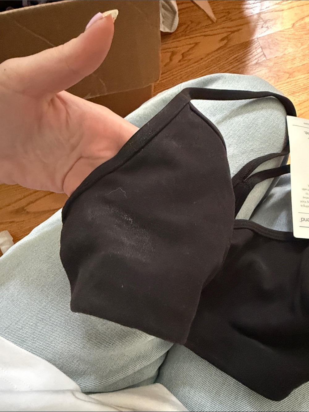 Vuori Black Scoop Neck Light Support Bralette - Picture 5 of 5